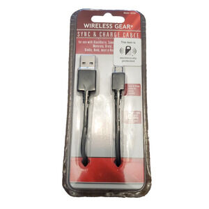 Wireless Gear 10 FT Sync & Charge Cable USB-C Devices Adult New Black Electronic